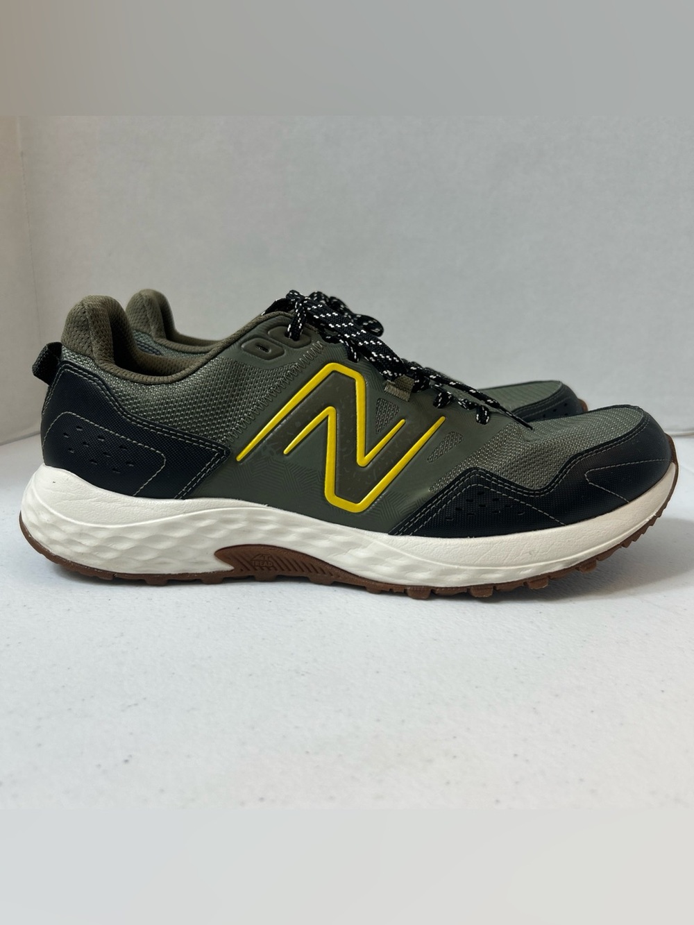 New Balance T410 Trail Mens Size 13 US Running Shoes Hiking Comfort Army Green